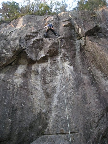 Aya on "Tough," just after the crux.
