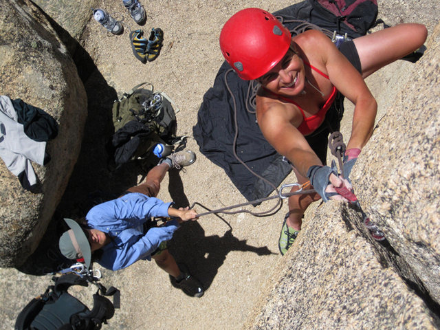 Joan Bertini working her way up "Solo Crack"