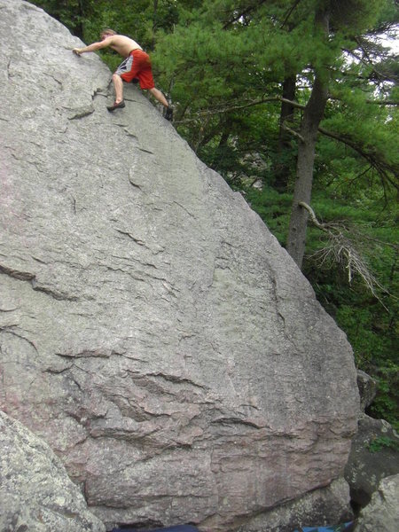 Vinny high up.