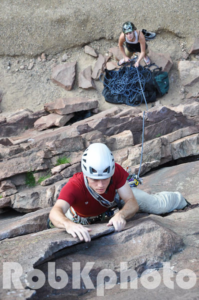 Creighton Chute starting up the Bastille Crack.