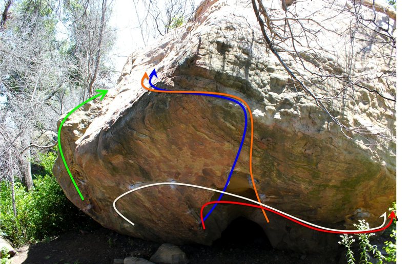 I ain't broke, but I'm badly bent follows the green line in the photo.