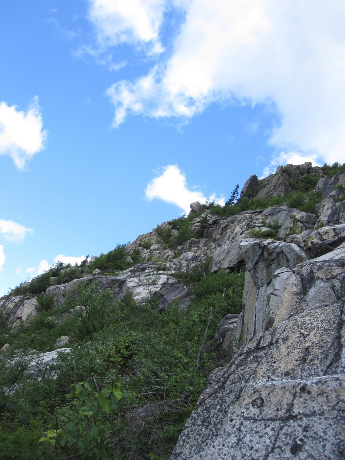 The top half section of the northern ridge. 'The Black Knight' is above ...