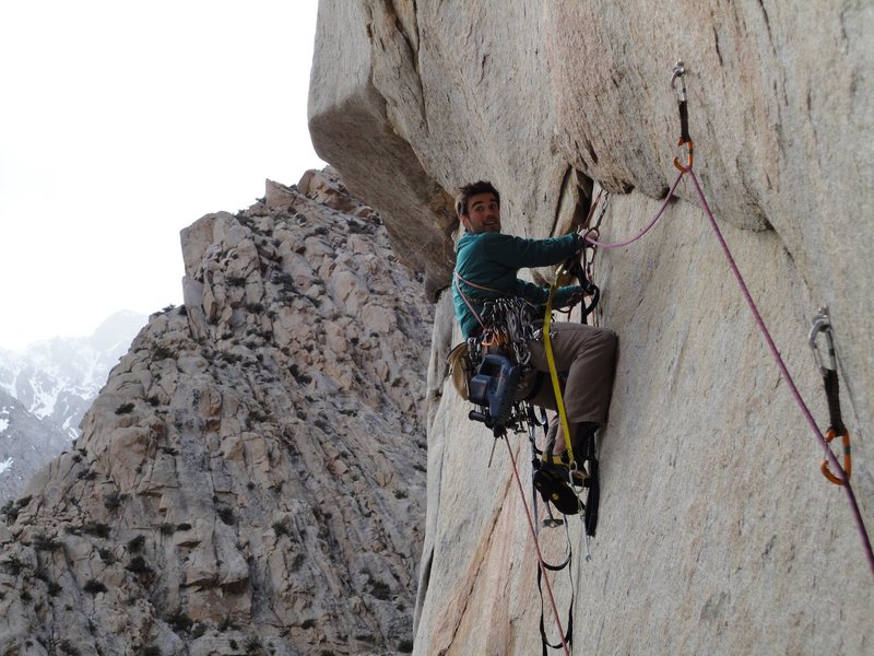 Vic Lawson, the first time out the undercling pitch!  The gear under those bolts is badly flaring and shallow.  Don't worry, after the third one you can fumble around and blindly place a piece like a real trad daddy.  If you guessed right it's totally bomber.