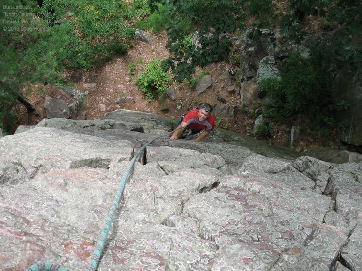 Burt takes a lap on "North Country Crack."