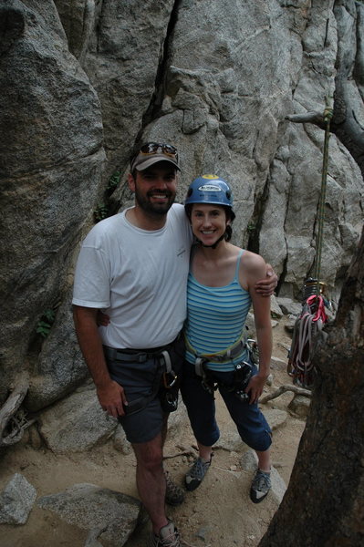 Climbing in Boulder Canyon with my man.