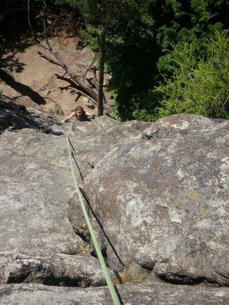 Looking down the route...
