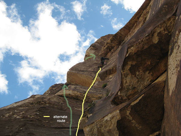 green = original route<br>
yellow = variation