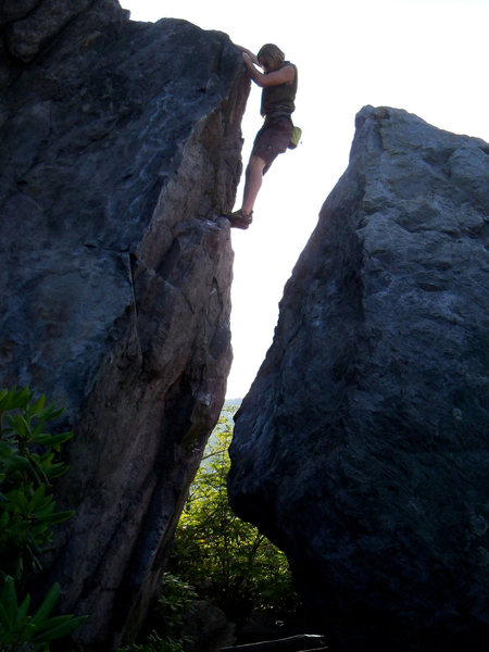 Travis Melin taking it all in on the "Highlands Highball" (v2) GHSP Va