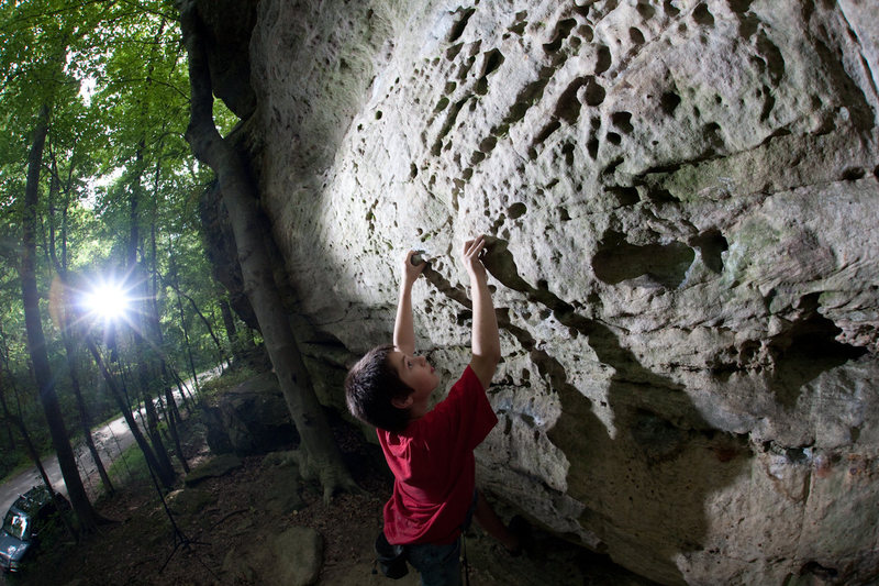 Cam starting out on the main wall
