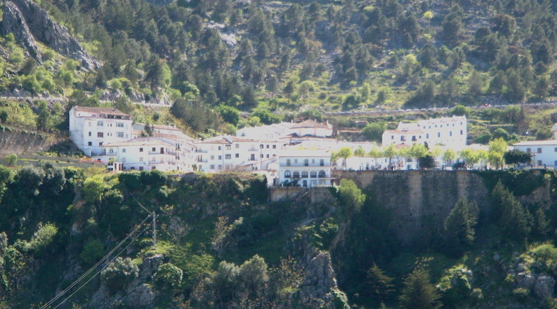 Grazalema town. The majority of the climbing is just out of the photo to the left.