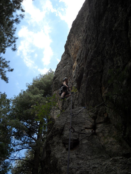 Marcy working the route ground up