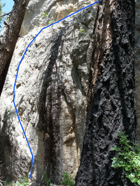 Line indicates path of route