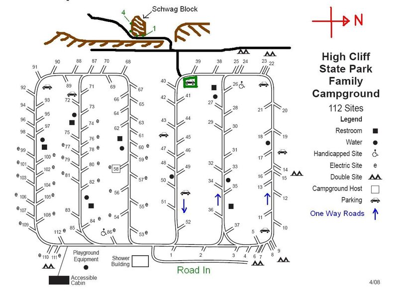 High Cliff State Park Map Rock Climbing In The Stairs And Tower Areas, Niagara Escarpment & Kettle  Moraine