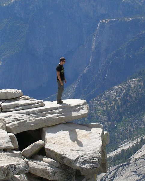 Top of half dome after climbing Snake Dike 5.7R