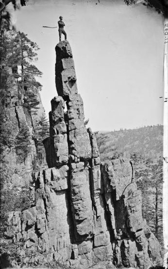 Perhaps Cleo's 1st Ascent? This was "borrowed" from the Wisconsin State Historical society site. Taken by H.H. Bennett perhaps around the turn of the century?