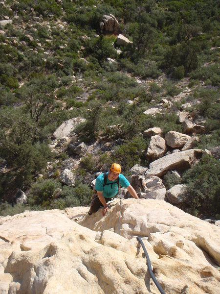 Ron Graham approaching the top of Pitch 1.
