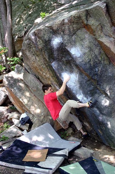 Pinky on the Black boulder.