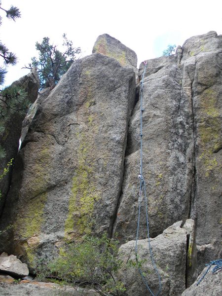 The crack to the left of my rope.