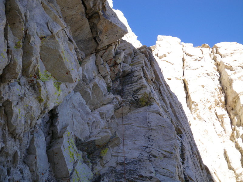First pitch - we encountered a stuck cam here, so we may well have been on route :)