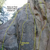 Routes on the East Face of Castle Rock