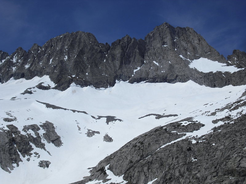 East Face Of Middle Palisade On Left And Norman Clyde Peak On The Right