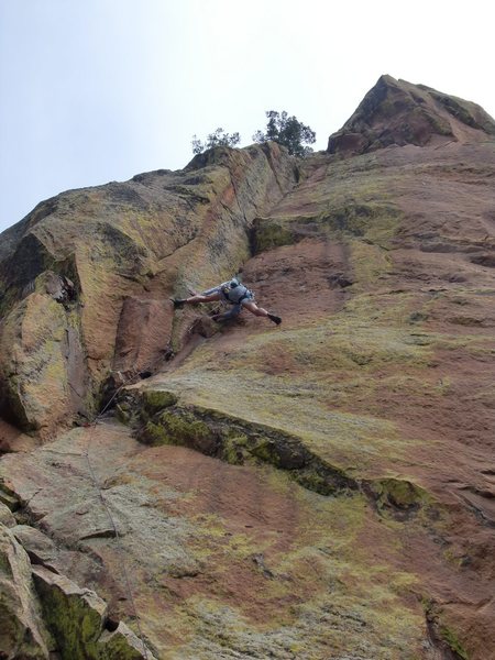 Last or 4th pitch, and a lot harder than it looks. Brad White on lead.