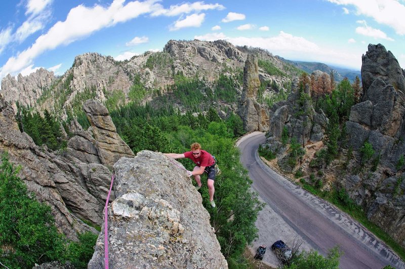 Loss of Sensation. Finishing traverse to the anchors. Ted Kryzer. August '10.