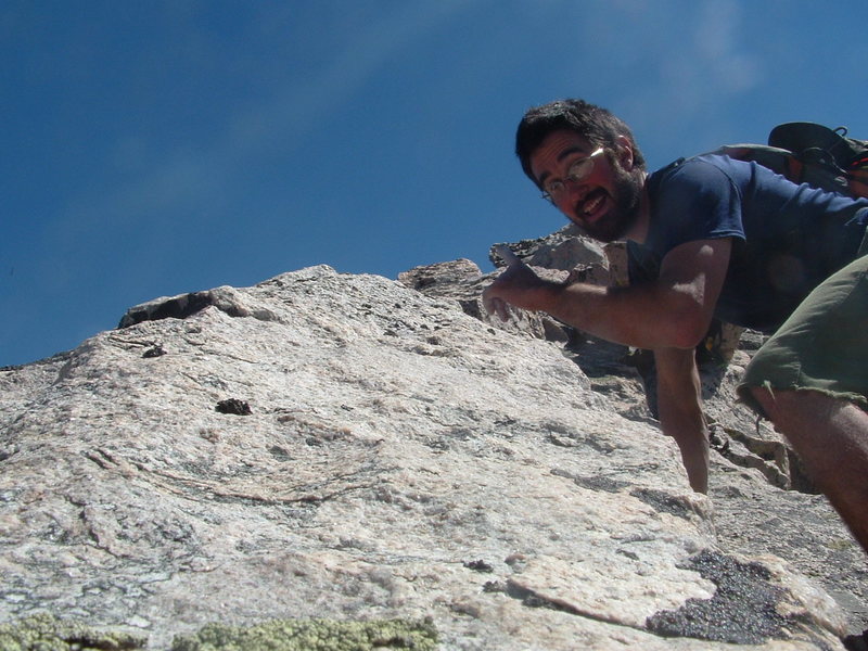 Geeked out self portrait on the final portion of Pagoda's incredible West Ridge.