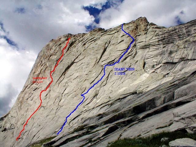 A photo from Mr. Mottinger (from Minor dihedral description) with another view of Labor Day and Seams Thin sketched in place.