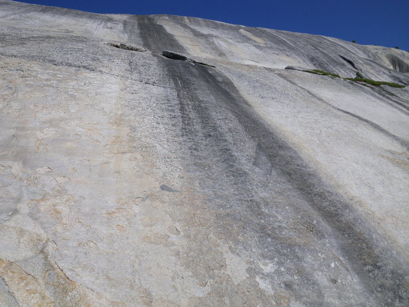 First pitch of Black Uhuru (5.6) -- follow the black streaks up !