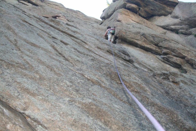 Kelley through the undercling crux.