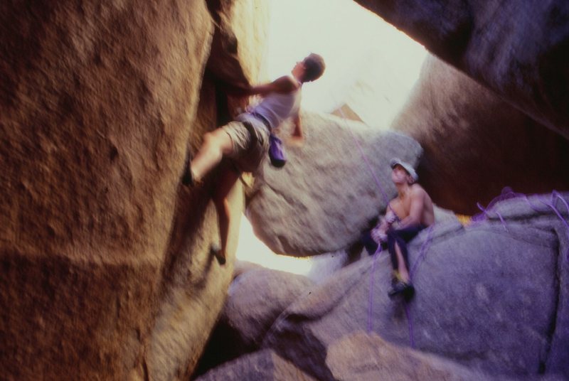 Check it out: JJ belaying for Seth on the climb I documented in the previous 5 shots of Jeremy J Schlick. they found this after we climbed the multi pitch in the first photos of this album.