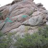 The Fake-P (5.7), Mosaic Rock, Tres Piedras, NM.