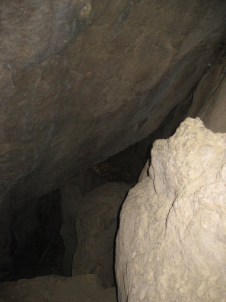 The dark interior. Be careful not to bump your head as you make your way through the tunnels.