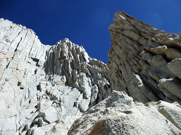 starting up the arete
