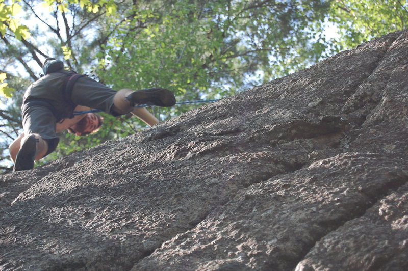 Nate Penney on the J.C bloc at Cliff Drive. These routes felt a bit sand bagged.