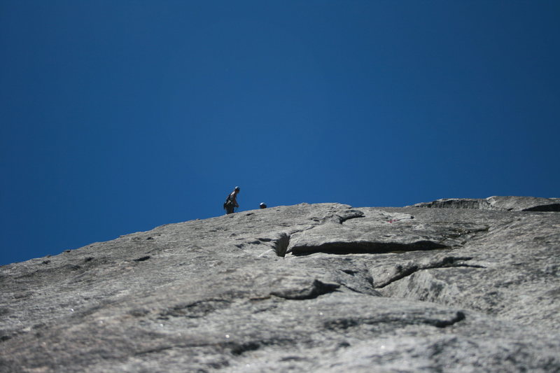 Sheila and Alfred at the 3rd pitch belay on the Tree Route. 8-22-10