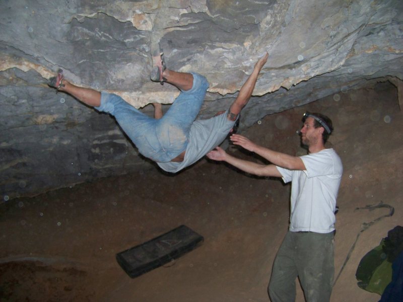 Matt traversing the roof of the first room
