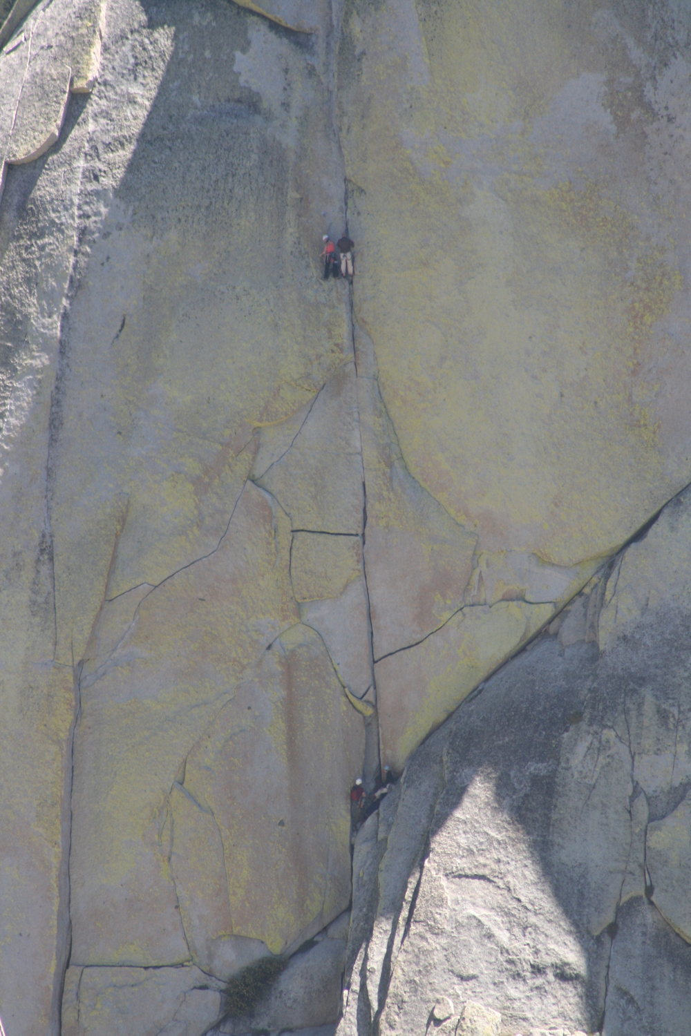 John Cardmon and Noelle Ladd at the belay on Igor Unchained after