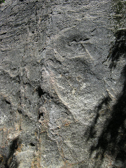 West Face rock detail.<br>
Photo by Blitzo.