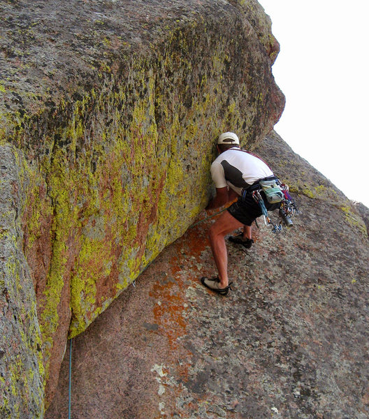 Paul Heyliger near the crux.