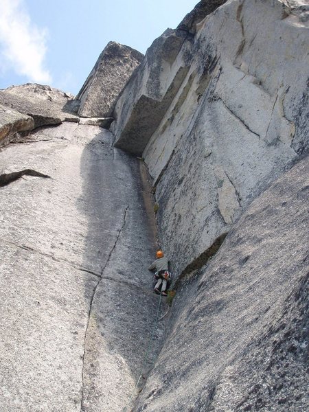 Stewart leading up pitch 5