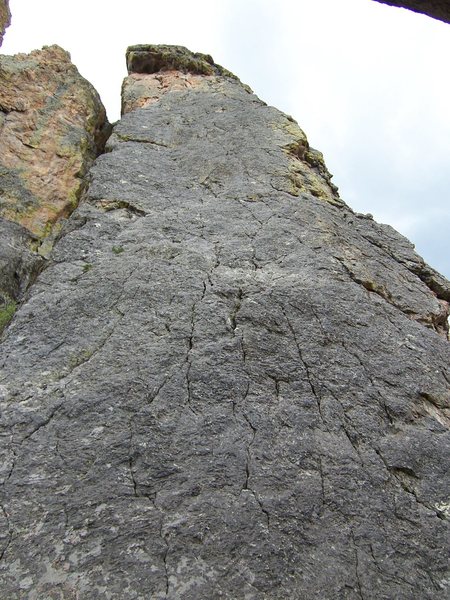 Rouge Element goes up the center of the slab to the roof crux.