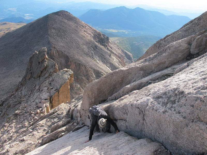 solo'ing the first section up to the base of the cables route