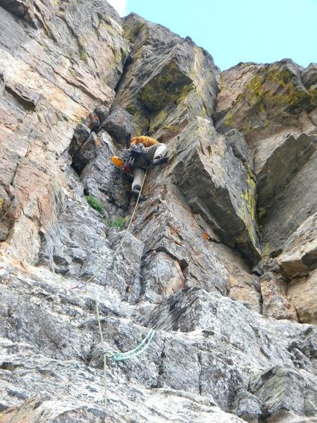 Pitch 3 (not counting the move of belay).<br>
