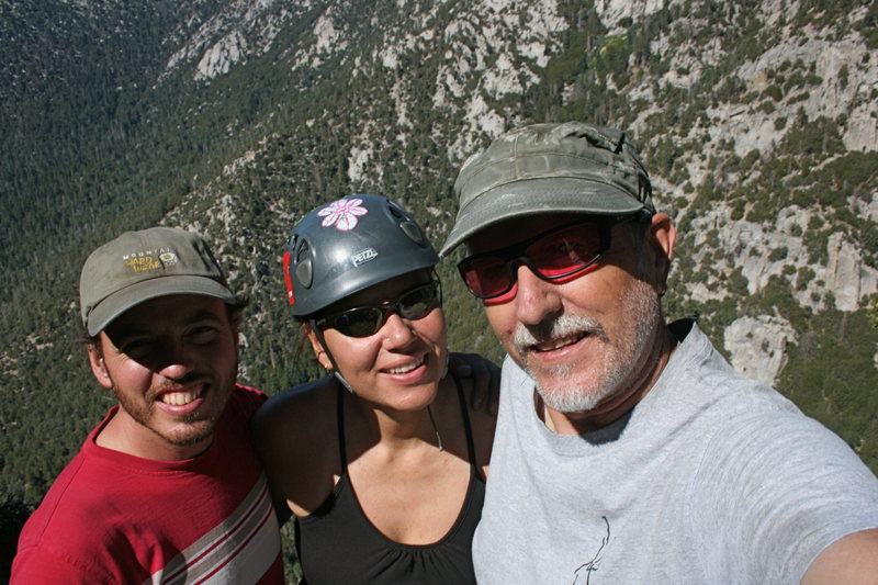 Summit photo after another fun Team Pinto climb. Nathan, Agina and Bill.