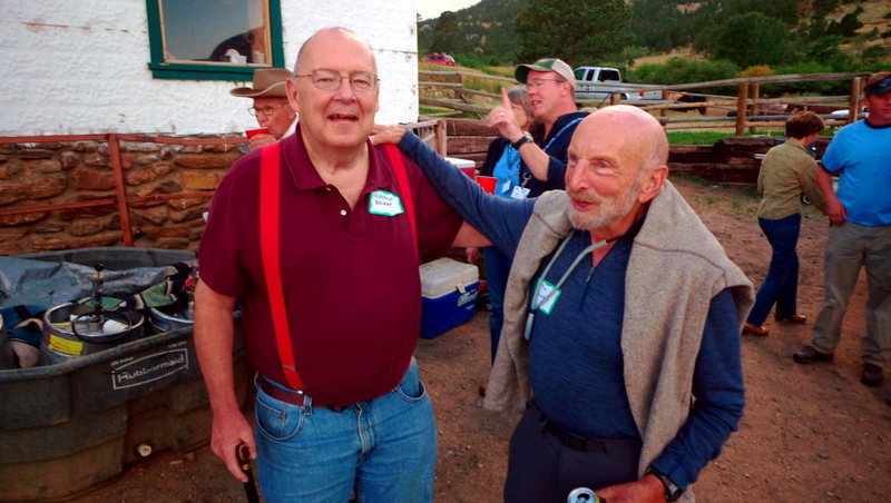 RMNP pioneers Charlie Elhert and Tom Hornbein party down in Estes Park last weekend.