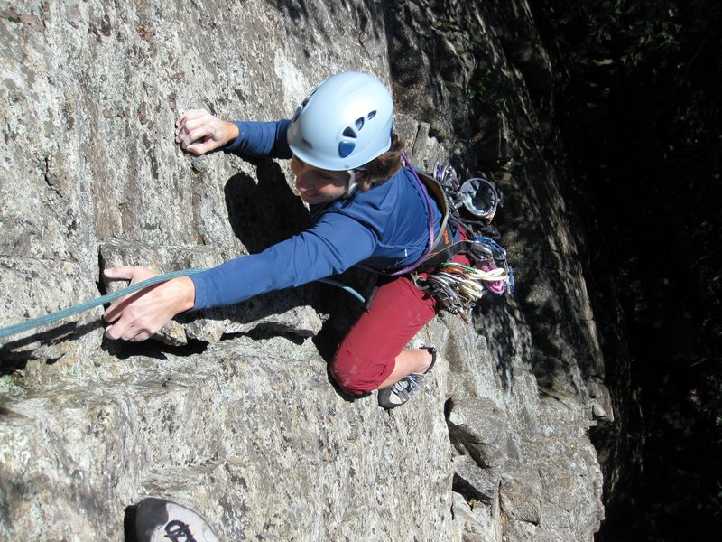 Diane topping out above the horn.