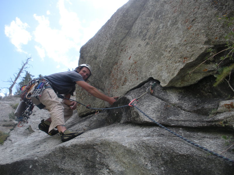 All grins on P7 traverse... unfortunately we ran the traverse a little long and ended up in choss city. Loved the traverse though!