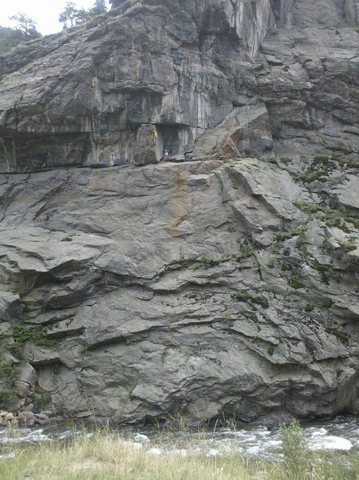 Bouldering the Chockstone.